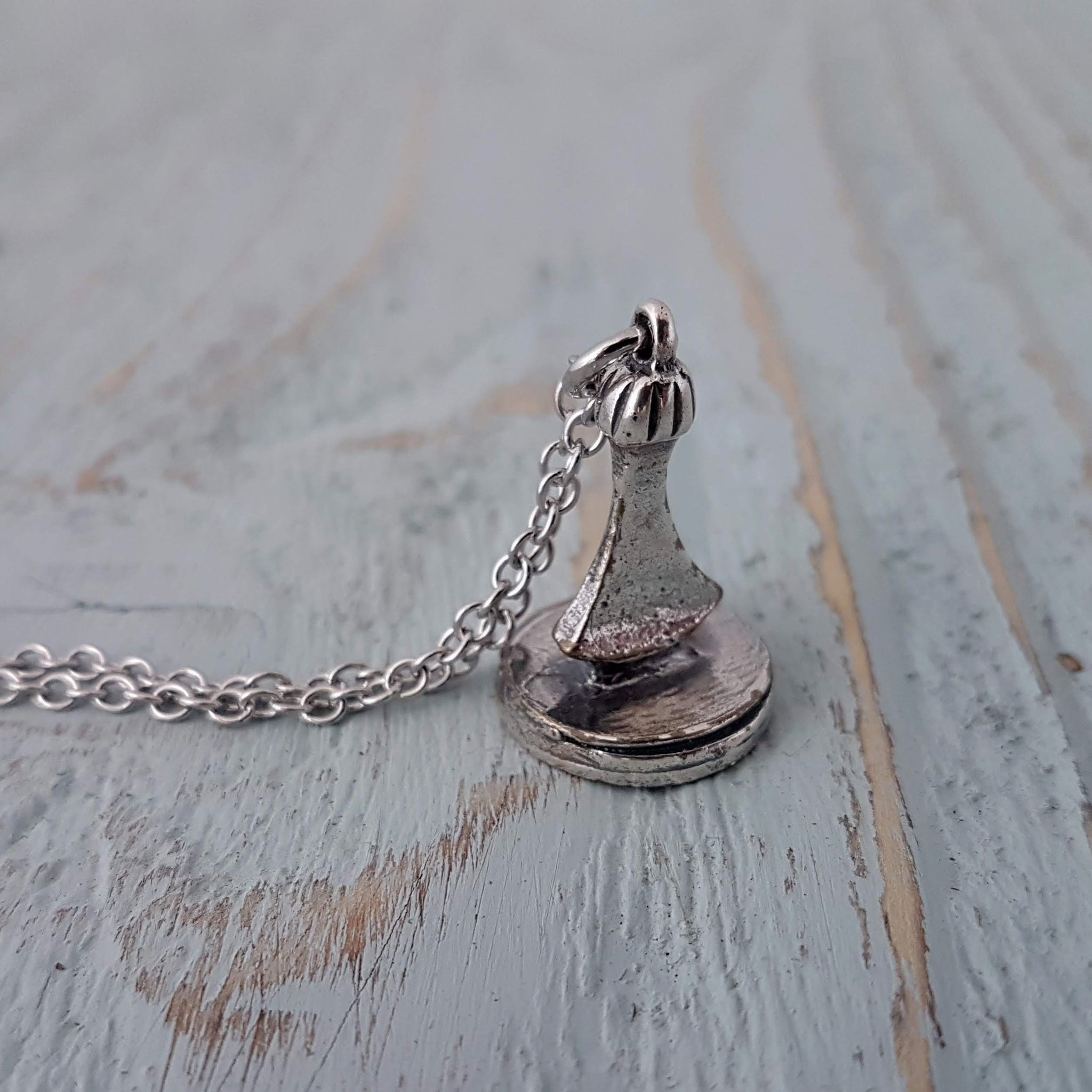 Wax Seal Necklace Fleur de Lis Seal Stamper - Gwen Delicious Jewelry Designs