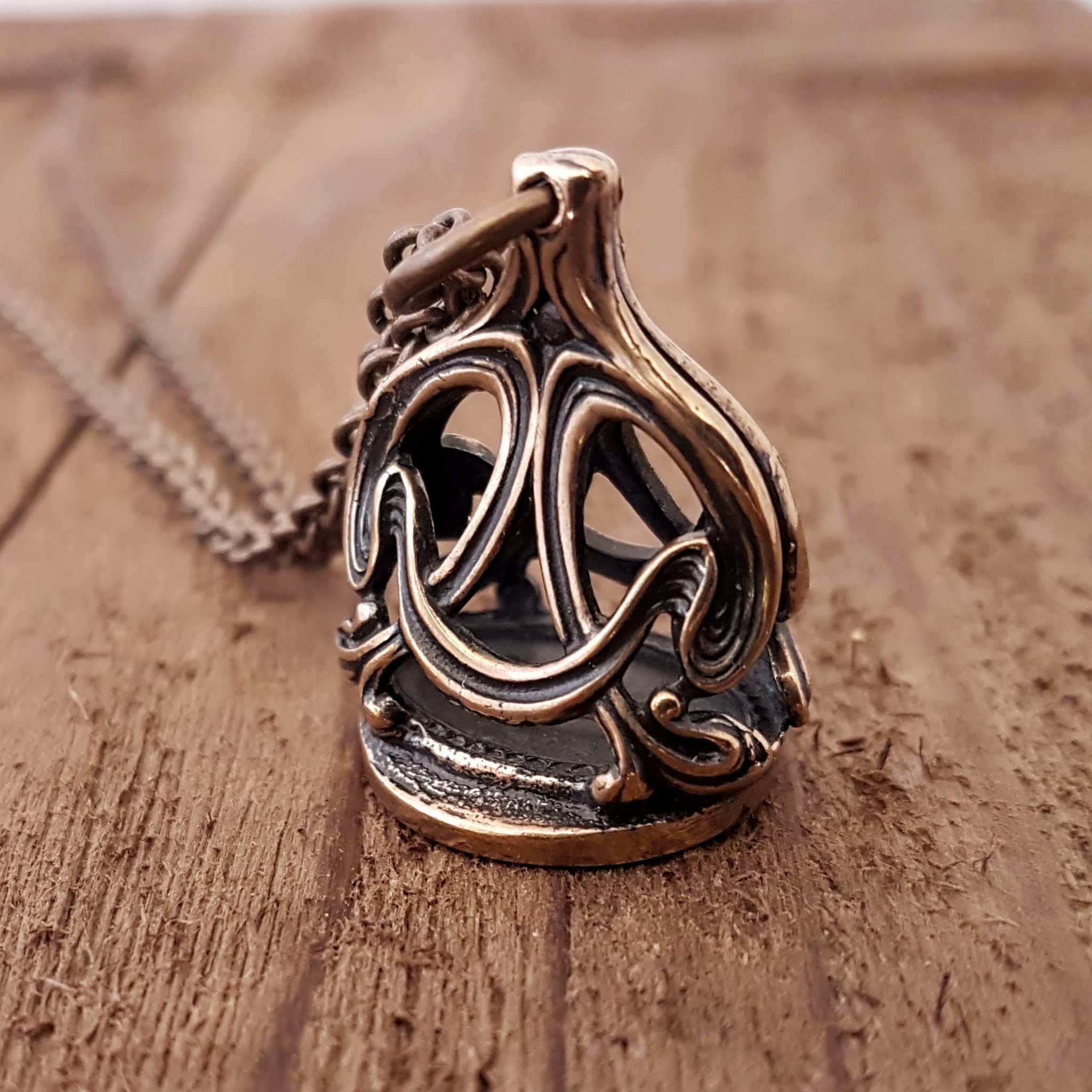 Crown Wax Seal Stamper Necklace - Gwen Delicious Jewelry Designs
