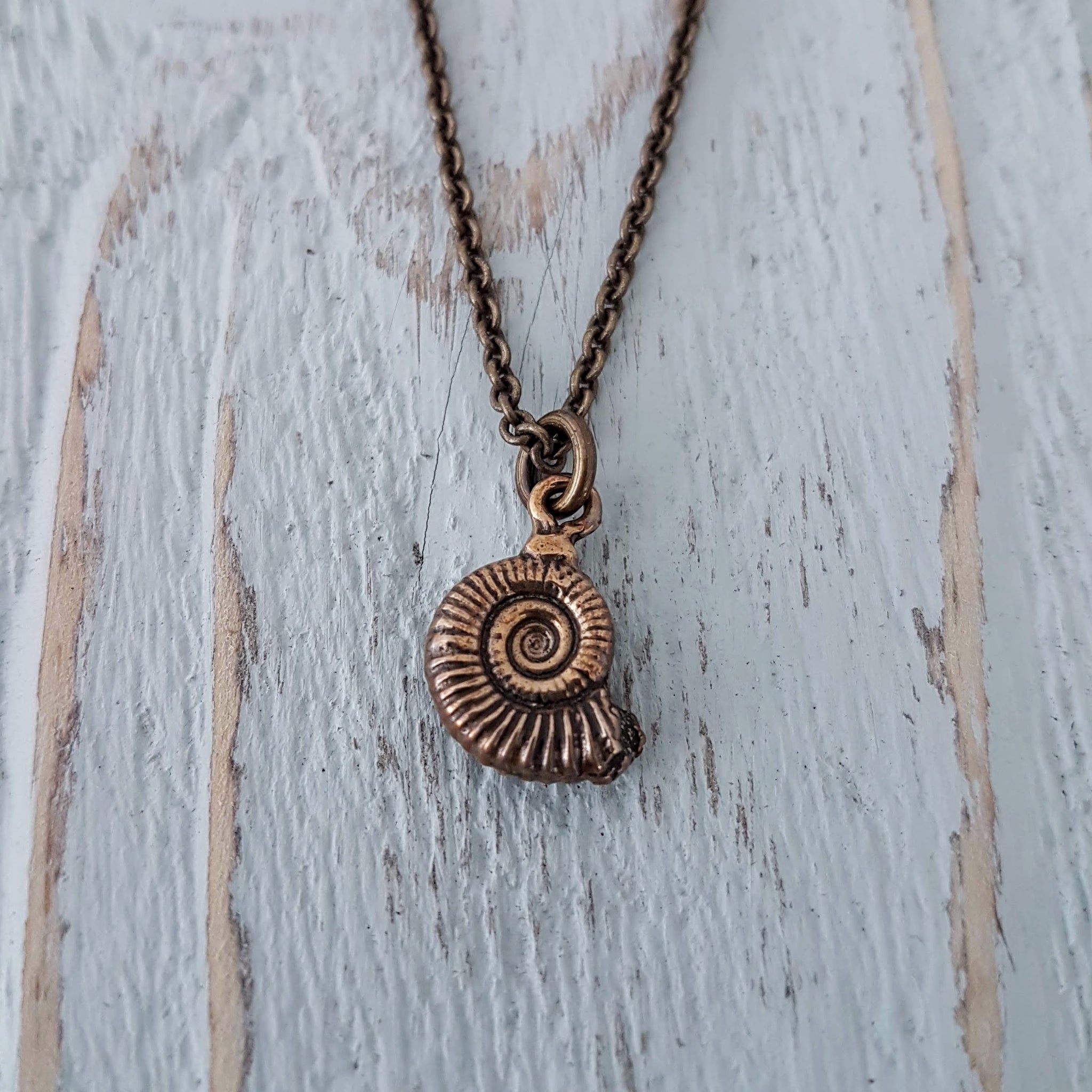 Ammonite Fossil Necklace - Gwen Delicious Jewelry Designs