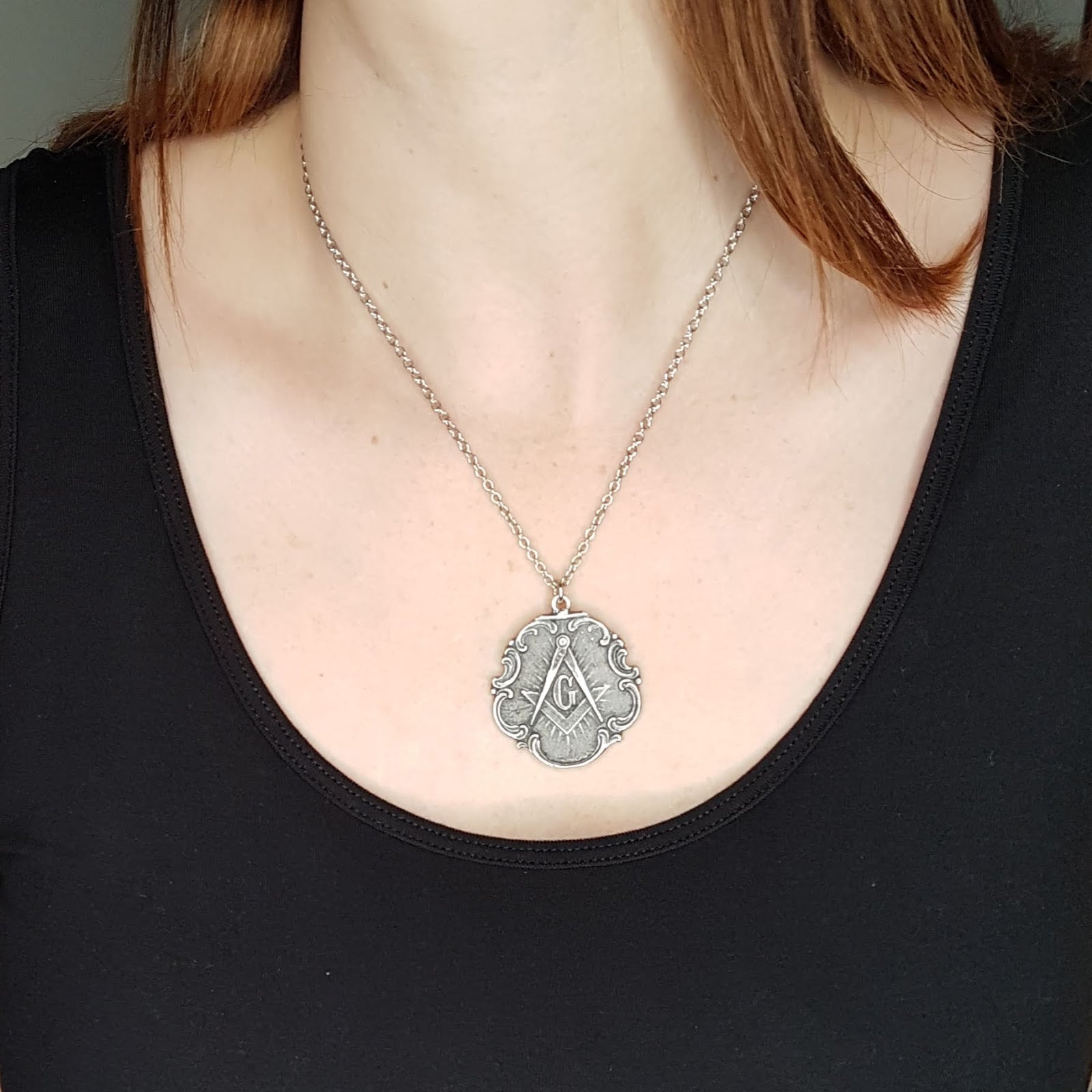 Free Mason Square and Compasses Necklace - Gwen Delicious Jewelry Designs