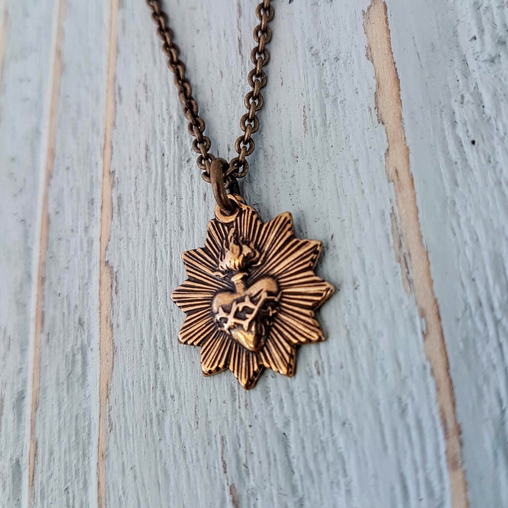 Sacred Heart Necklace - Gwen Delicious Jewelry Designs