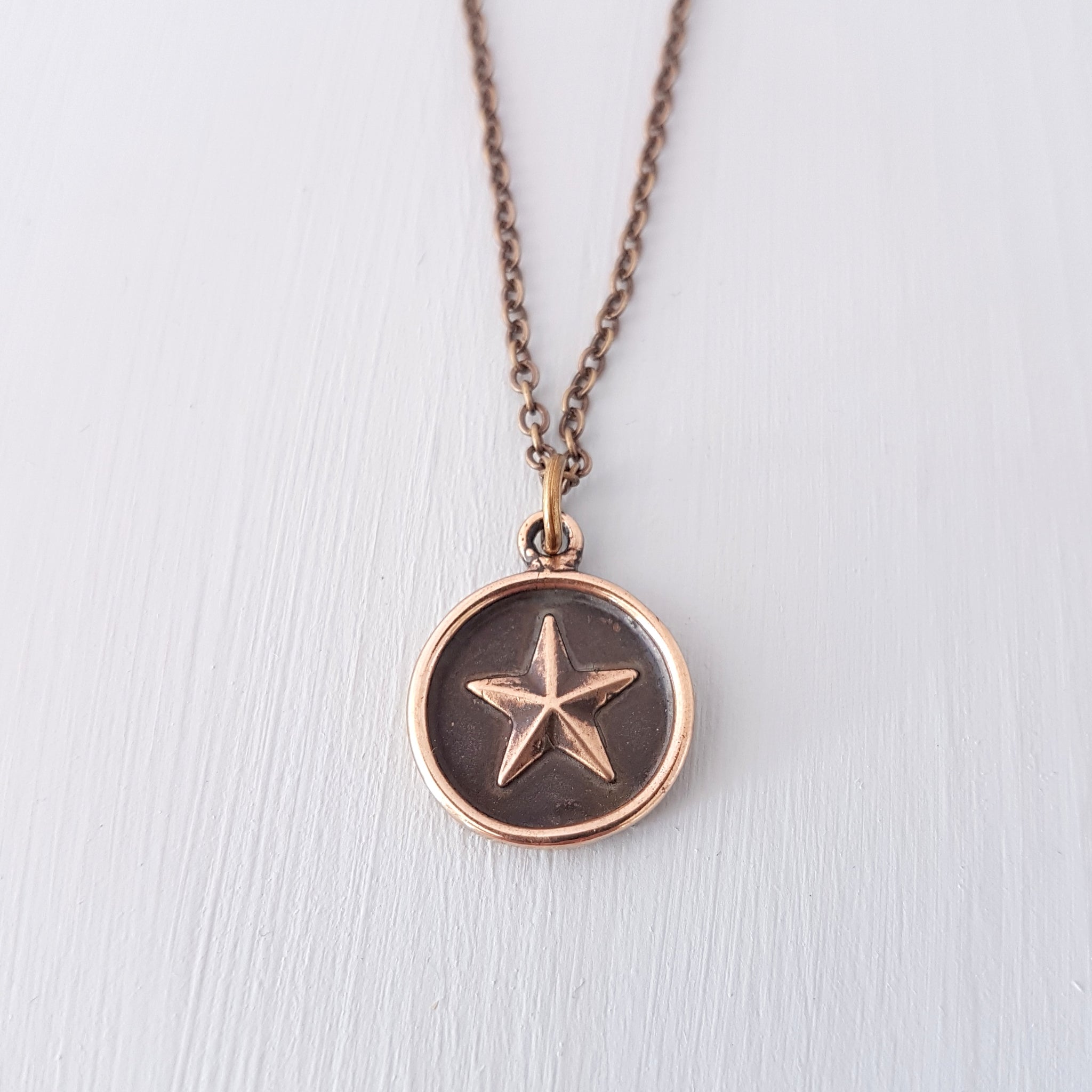 Wax Seal Star Necklace - Gwen Delicious Jewelry Designs