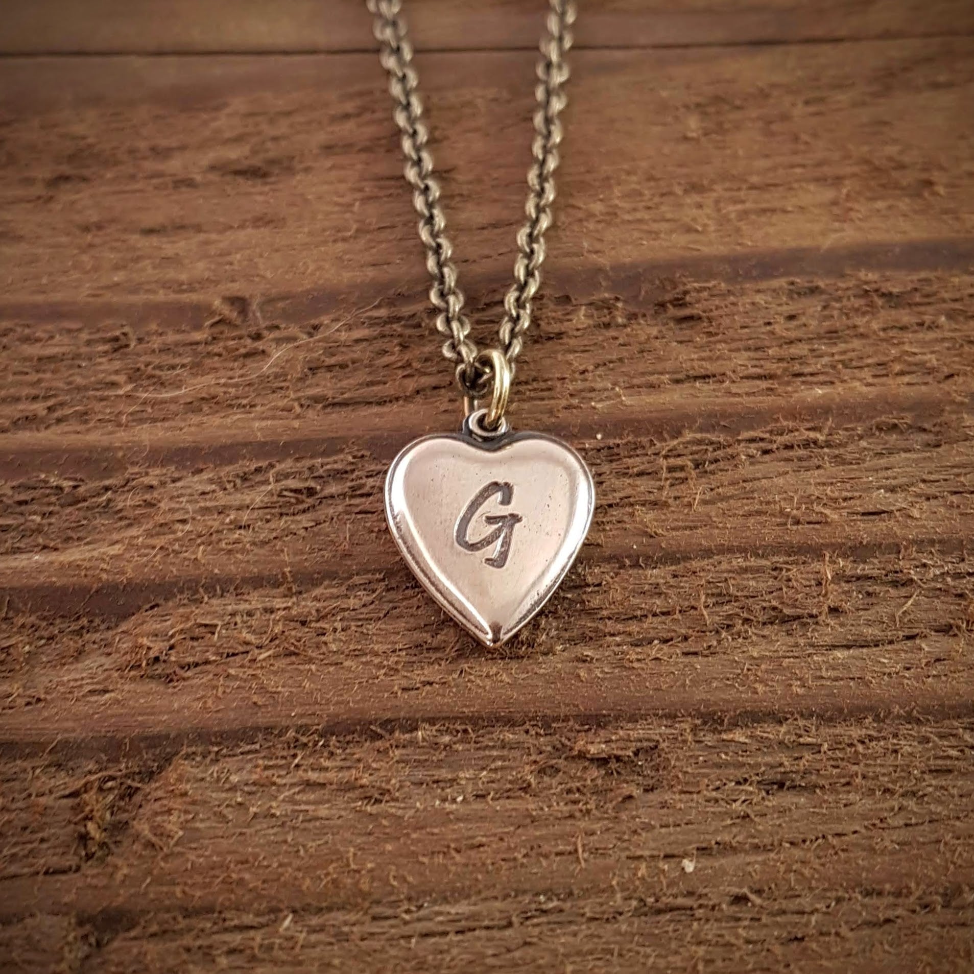 Personalized Heart Necklace - Gwen Delicious Jewelry Designs