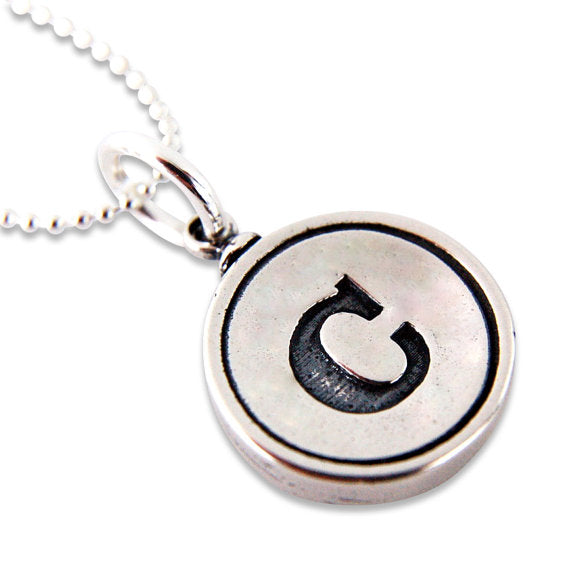 Initial Letter Charm Necklace - Gwen Delicious Jewelry Designs