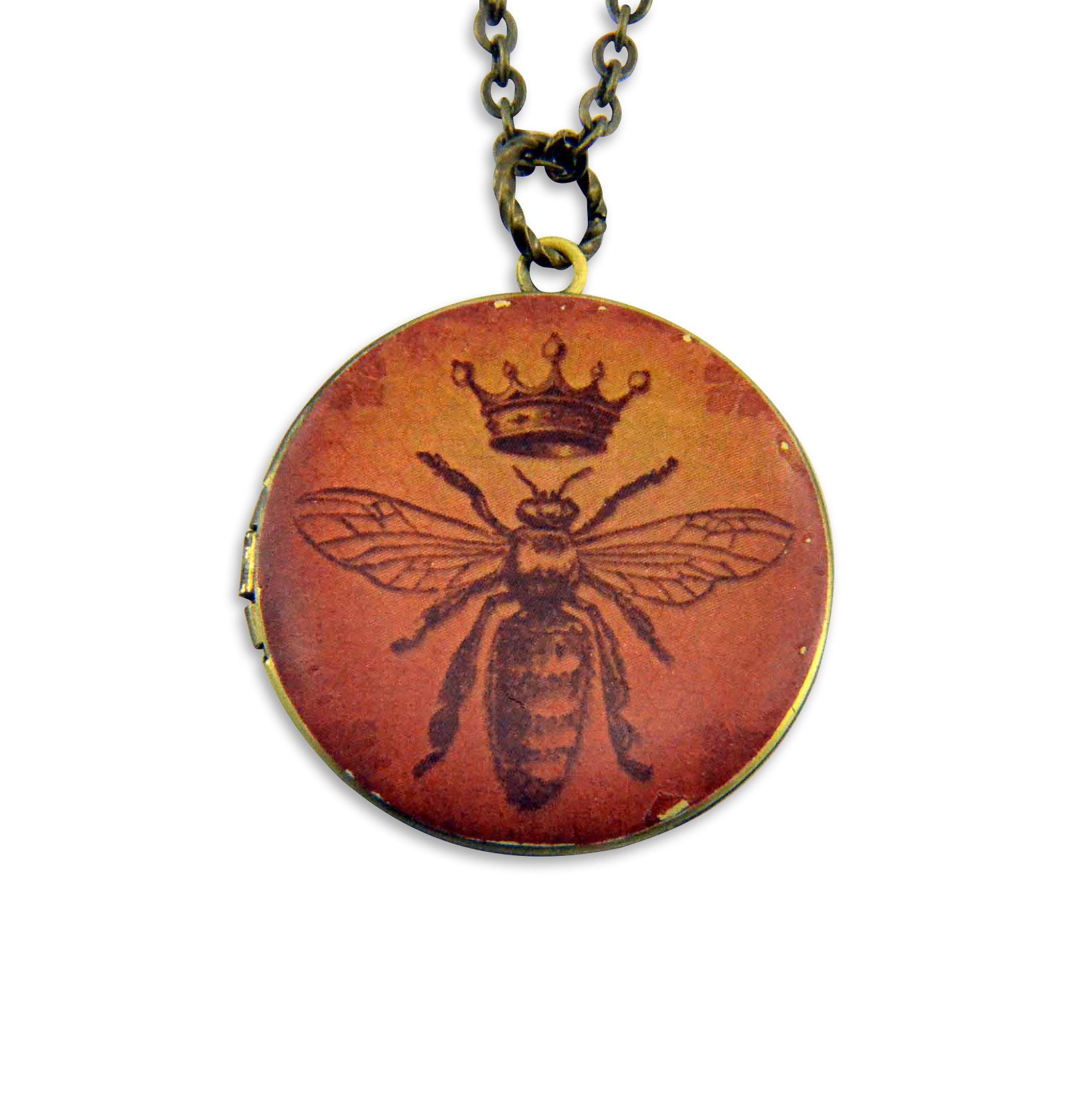 Queen Bee Vintage Theme Photo Locket - Gwen Delicious Jewelry Designs