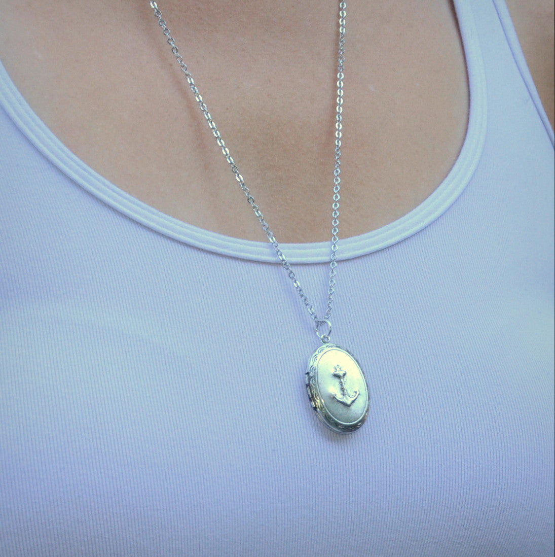 Anchor Locket Necklace - Gwen Delicious Jewelry Designs