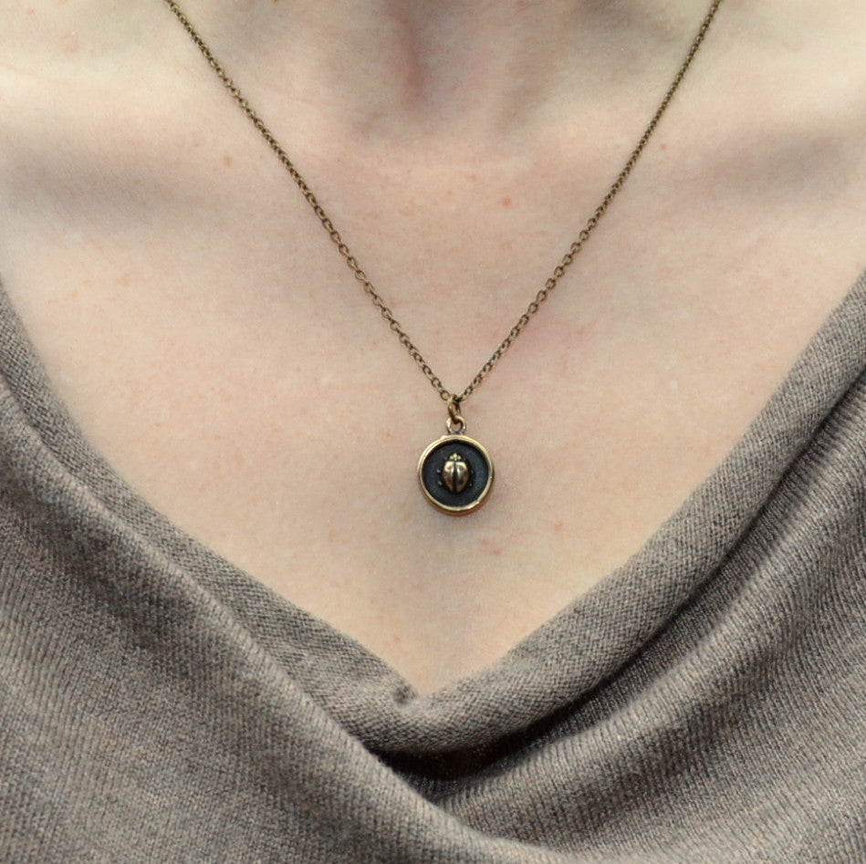 Lady Bug Necklace - Gwen Delicious Jewelry Designs