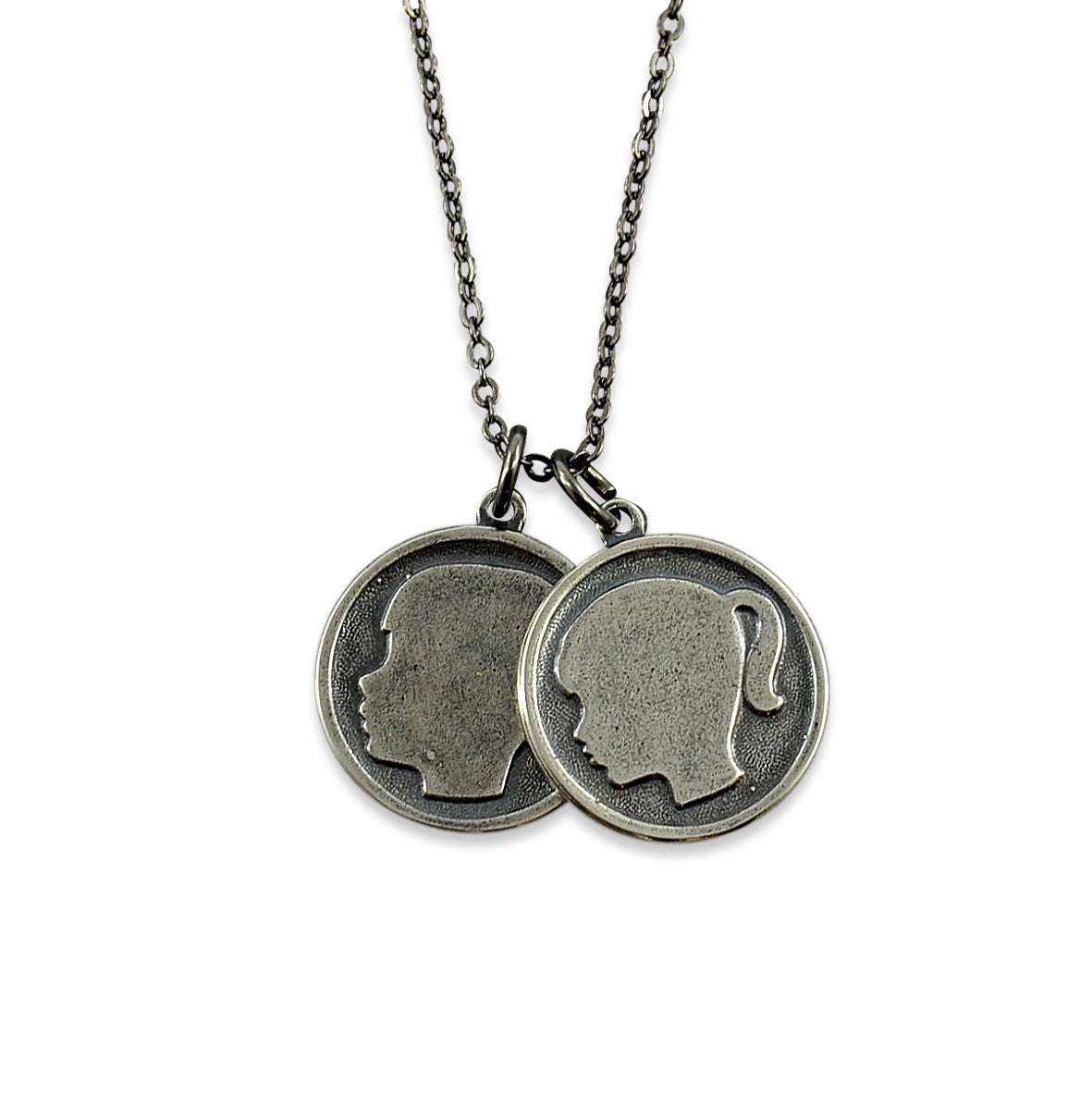 Son or Daughter Silhouette Necklace - Necklace for Mom - Gwen Delicious Jewelry Designs