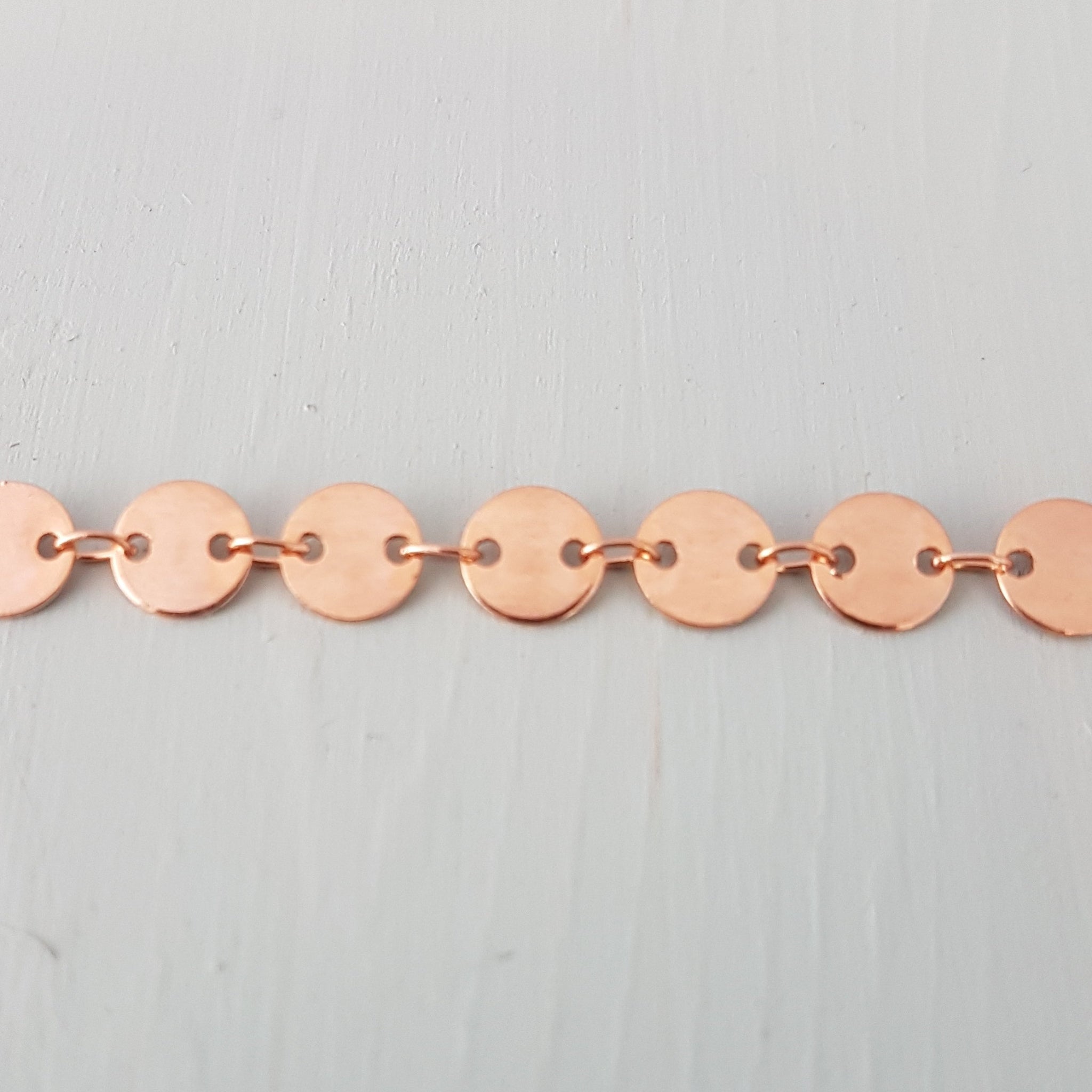 Rose Gold Coin Choker Custom Necklace Rose Gold Small Circle Choker Chain Layering Necklace in Rosegold Disc Chain Boho Jewelry Beach - Gwen Delicious Jewelry Designs