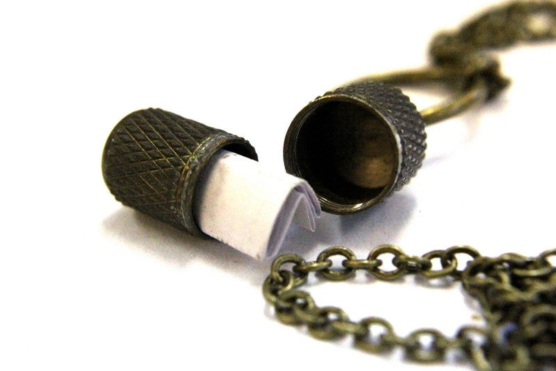 Secret Brass Love Note Necklace - Gwen Delicious Jewelry Designs