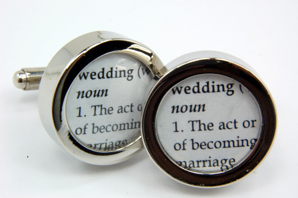 Wedding Cufflinks - Definition of  WEDDING - Cuff links - Gwen Delicious Jewelry Designs