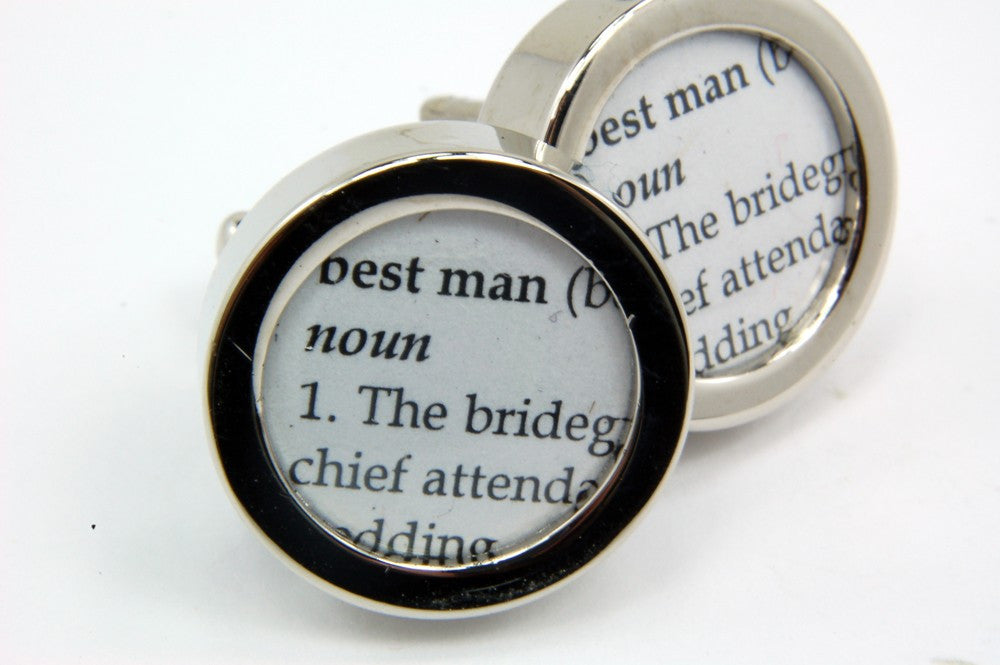 Definition of  BEST MAN - Wedding - Cuff links - Gwen Delicious Jewelry Designs