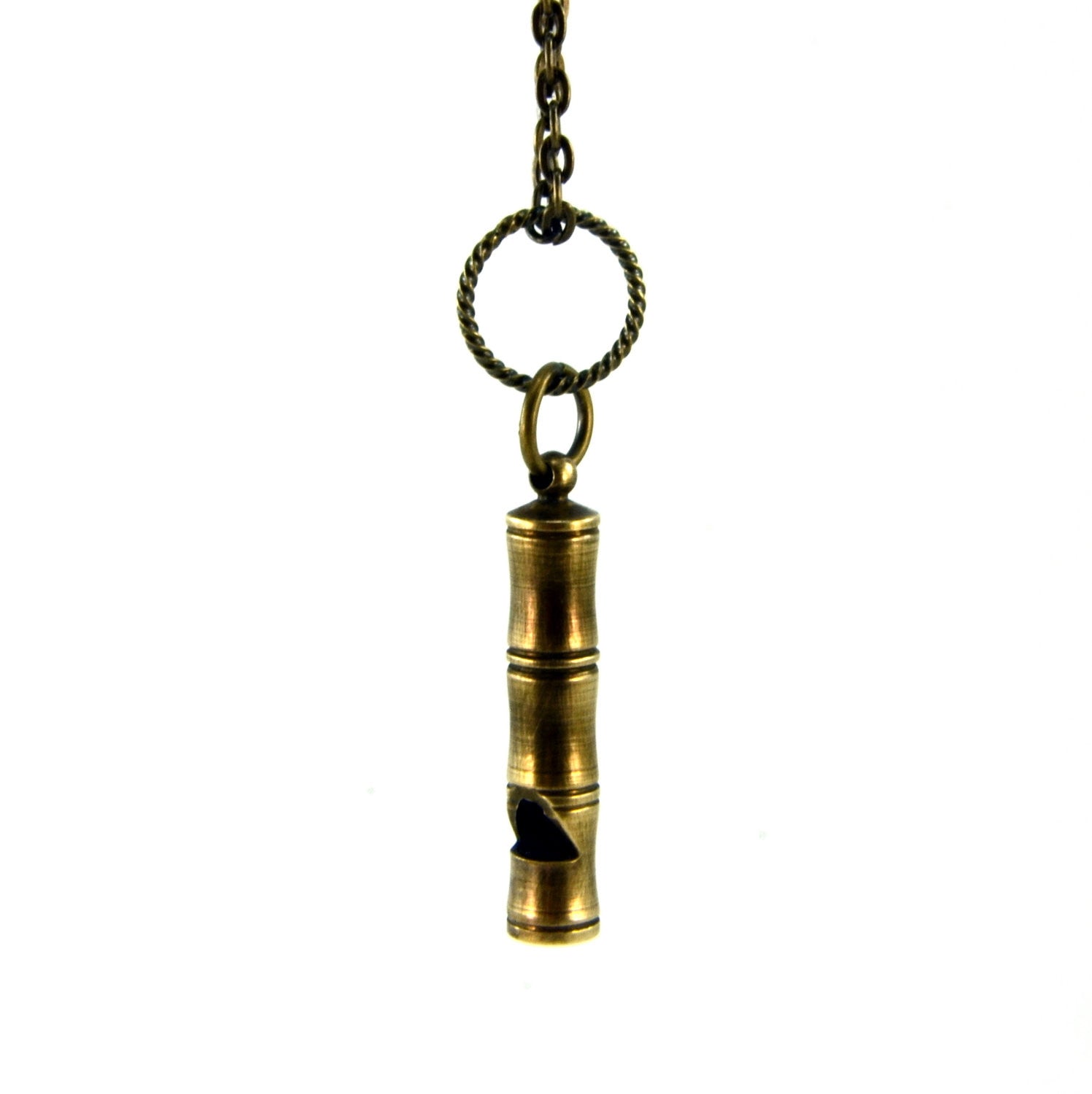 Miniature Bamboo Whistle Pendant Necklace - Gwen Delicious Jewelry Designs