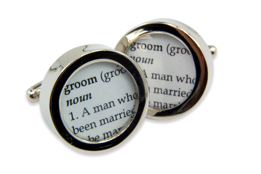 Definition of GROOM - Wedding - Cuff links - Gwen Delicious Jewelry Designs