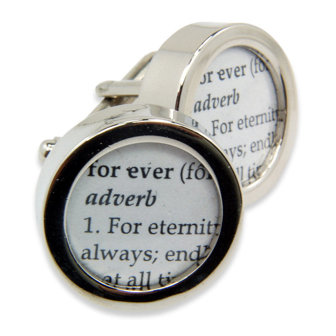 Wedding Cufflinks - Definition of  FOREVER - Love - Wedding Cuff links - Gwen Delicious Jewelry Designs
