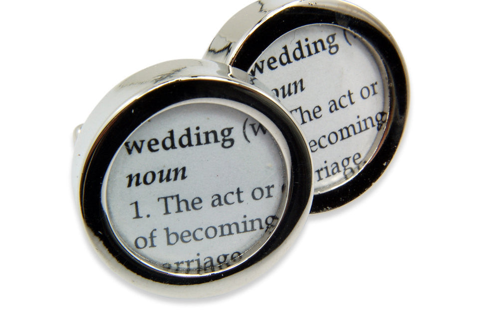 Wedding Cufflinks - Definition of  WEDDING - Cuff links - Gwen Delicious Jewelry Designs