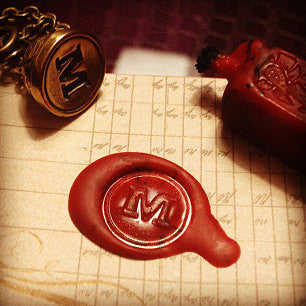 Custom Initial Letter Seal Stamper Necklace - Gwen Delicious Jewelry Designs